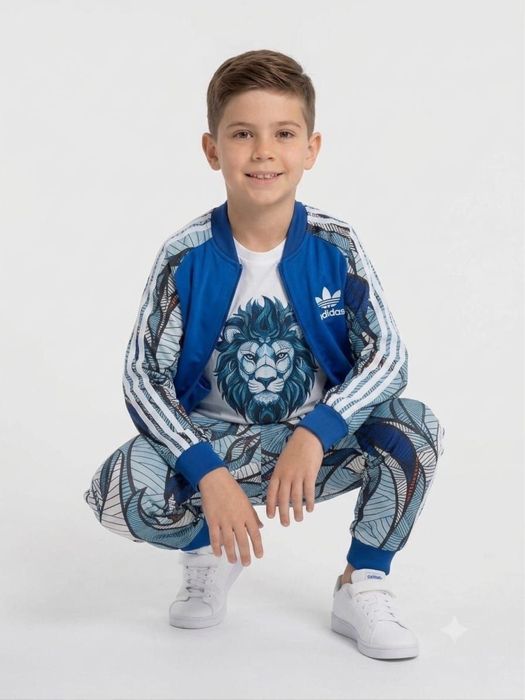 Trening Adidas 3 piese bluza cu maneca lunga  Marime 4/5, 5/6, 7/8, 9/10, 13/14,13/14