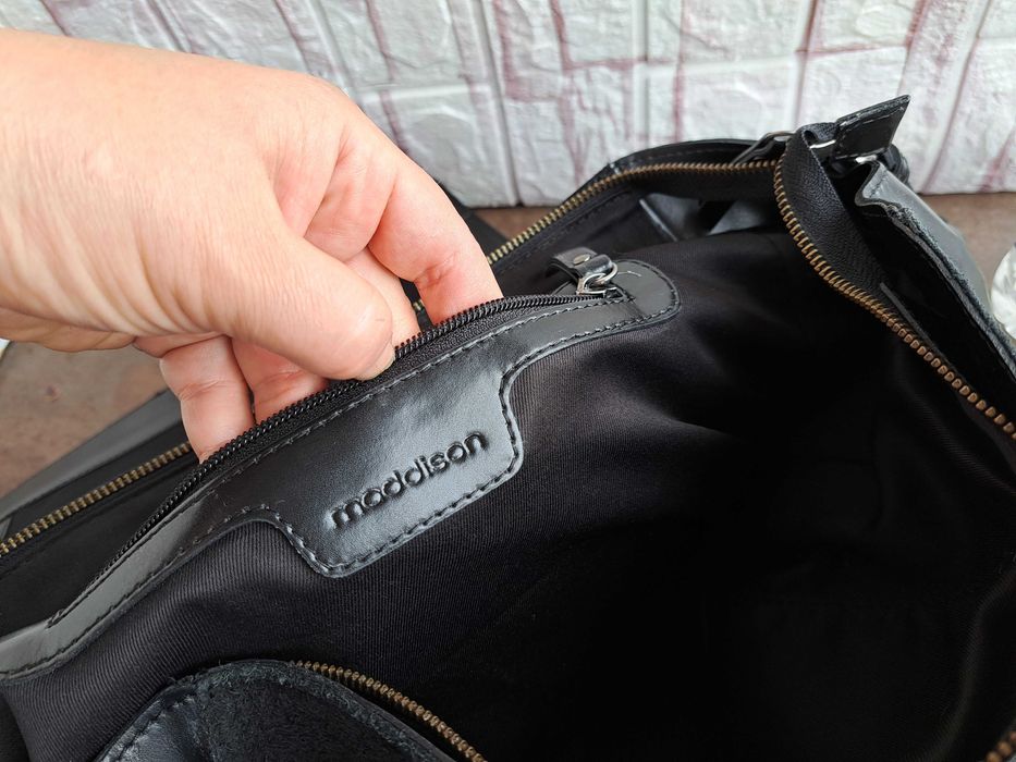 дамска чанта,черна кожена торба-естествена кожа и велур