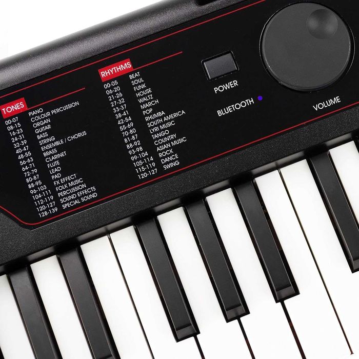 Синтезатор 49 клавиша Електронно пиано RockJam USB Черно Розово Зелено