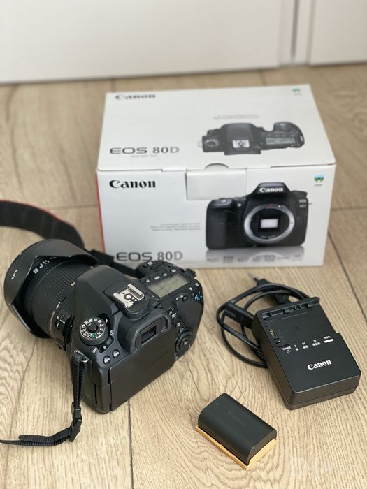 Фотокомплект Canon EOS 80D + Sigma 17-50mm f/2.8 + Вспышка Yongnuo
