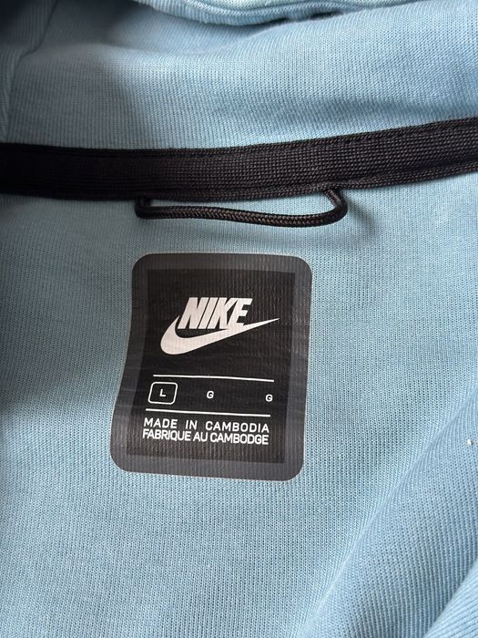 Nike fech fleece tracksuit baby blue светло син
