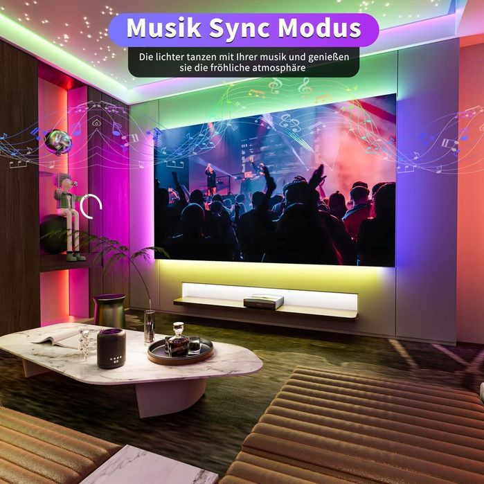 Bandă LED OULARA RGB COB 6M 24V – 576 LED/m Multicolor
