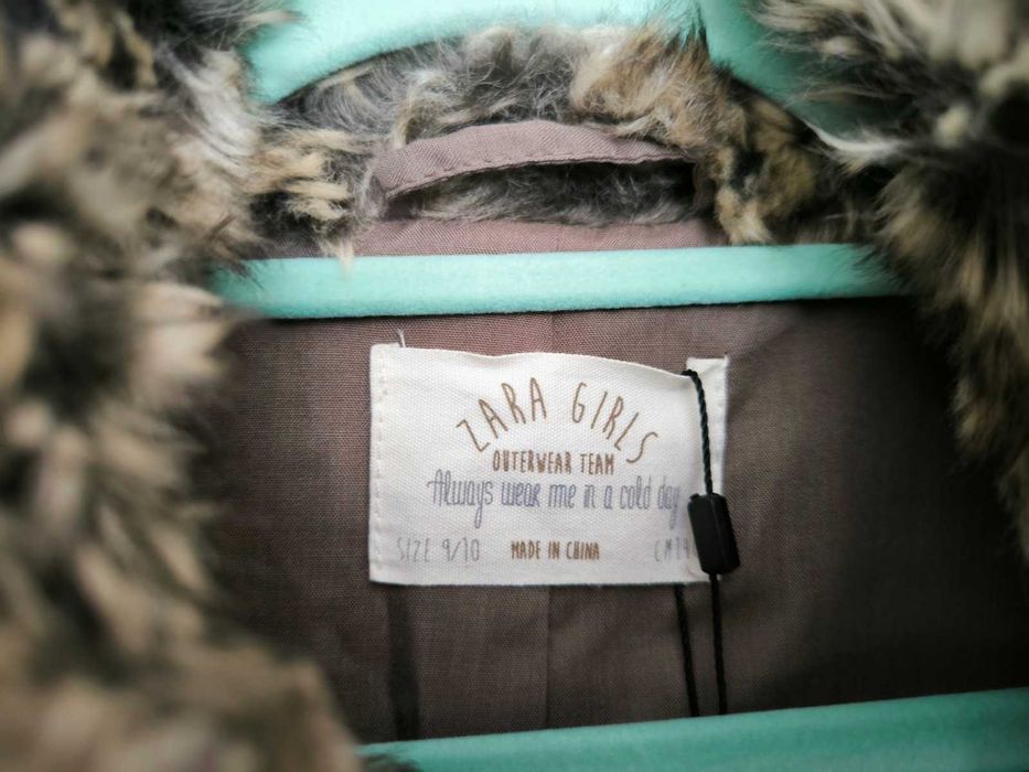 Zara, детски елек Зара, изкуствена кожа косъм - 9-10 г, момиче