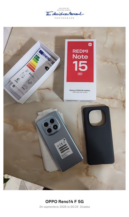 Vând Telefon Redmi Note 15 5G Liber de rețea  Nou la Cutie !! Slim ! 8gb 256gb Rom