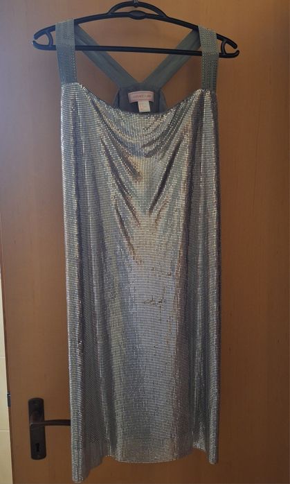 Rochie metalică unicat, marca Versace x H&M