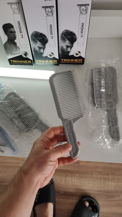 Pieptan Tuns Unelte de tuns par pentru barbati, design cap plat, functie de limitare