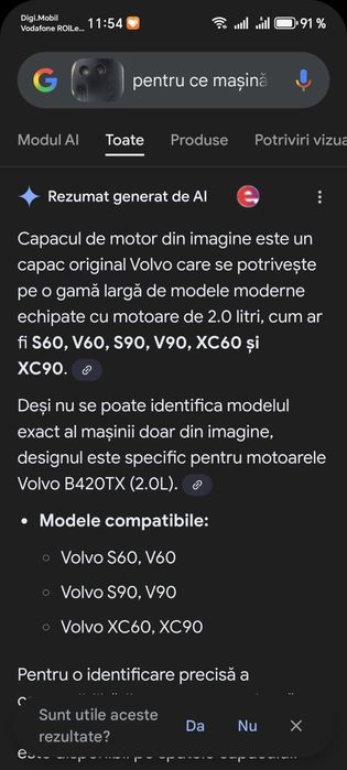 Capac motor Volvo S60 v60 s90 v90 original