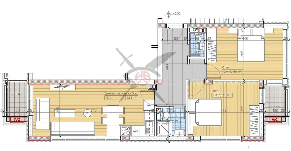 Тристаен апартамент в м-т Гърдова глава №1066 №31132