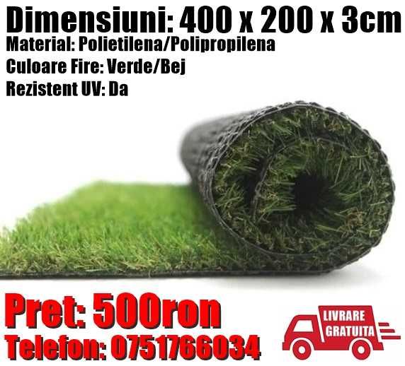 Gazon Sintetic Iarba Artificial Terasa Balcon 4x2x0.03m LivratGRATUIT