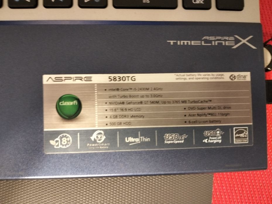 Laptop Acer 5830 TG