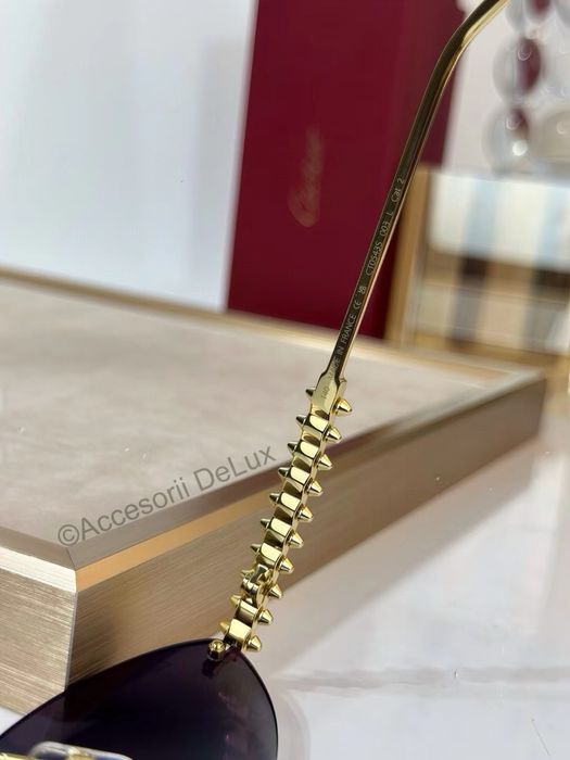 Ochelari de Soare Cartier CT0543S Noi Full Box [Verificare Colet] Gold