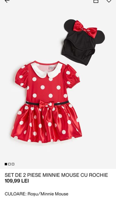 Costum minnie mouse marimea 74/80 h&m halloween