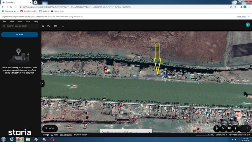 Delta Dunarii-Crisan teren 2000mp cu 2 fundatii, deschidere40ml la apa