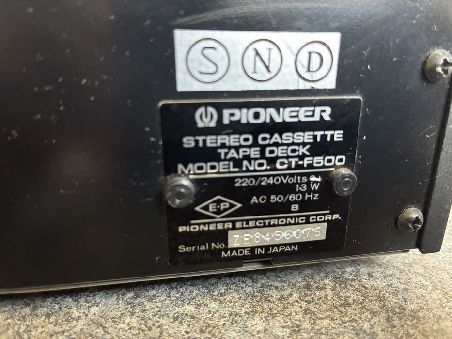 Pioneer stereo tape deck CT -F500
