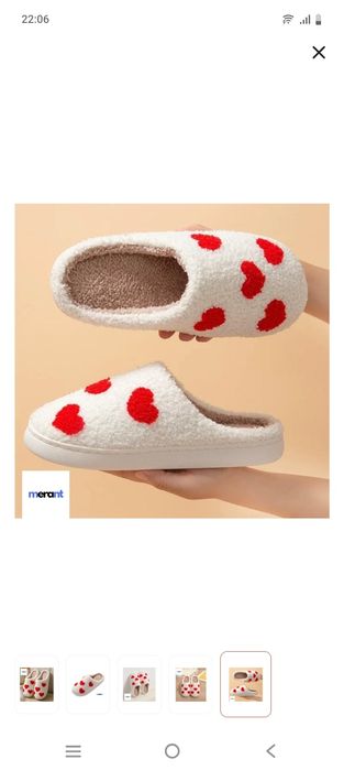 Тапочки с сердечками