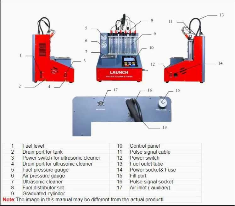 Инжектор аппарат для очистки форсунки CNC-801 LAUNCH