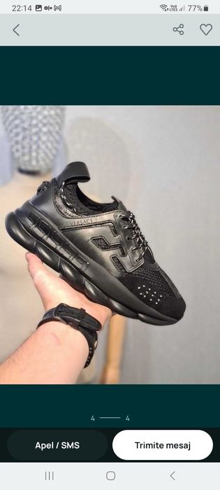 Versace chain  negru full reaction verificare colet