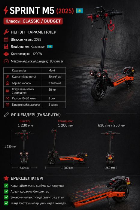 Sprint M5+ электросомакат