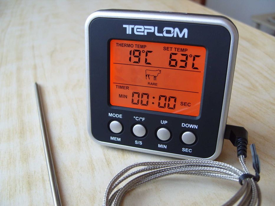 Готварски термометър TM-2381, с таймер и сонда. Българско ръководство