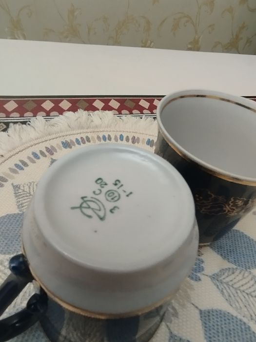 Продается кобальтовый кофейный сервиз