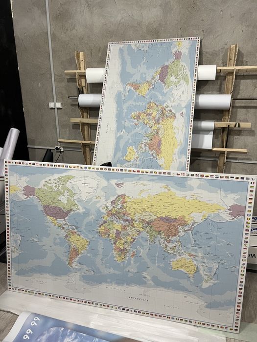 Карта мира настенная  Для дома и офиса
