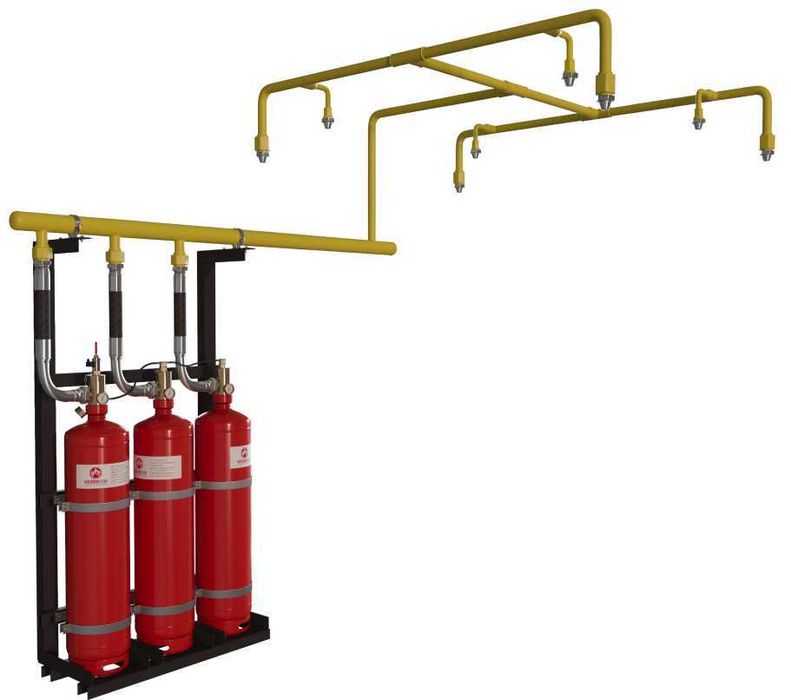 Установка и монтаж  система автоматического газового пожаротушения