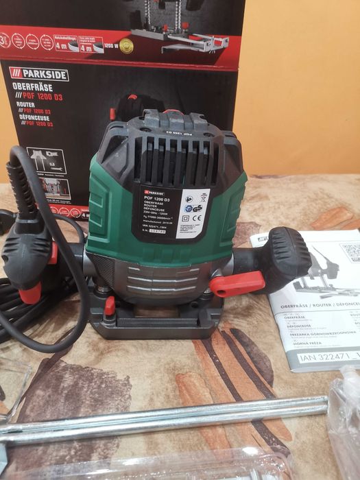 НОВА Parkside Оберфреза 1200W за дърво пластамас и метали  6бр.Фрези