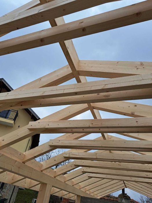 Сухи греди, ребра, KVH конструктивна дървесина