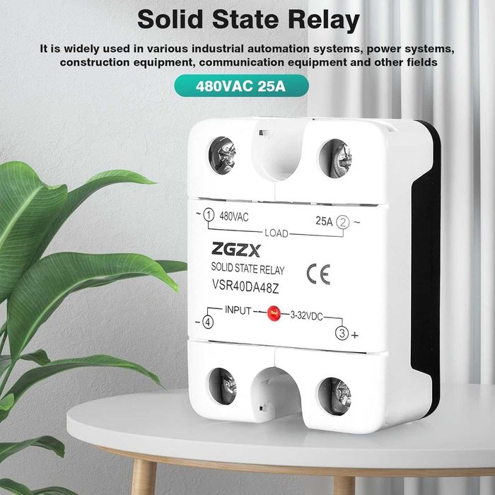 Solid State Relay 25A – 12V SSR полупроводниково реле, 3–32V DC вход