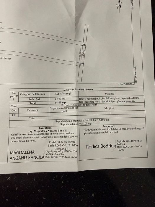 Teren extravilan Lunca Calnicului Pe Grind