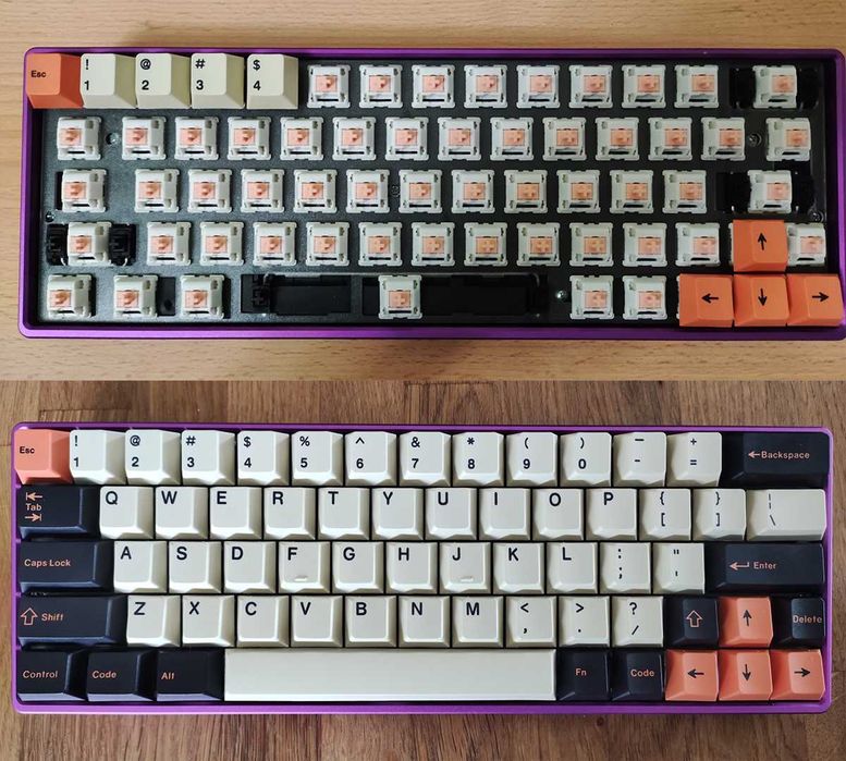 механична клавиатура MelGeek 60% (64%). RGB, уникални, ръчно сглобени (CNC алуминиев корпус)