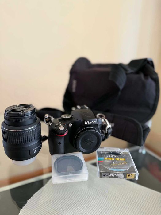 Готов Комплект: Nikon D5100 (на 32к кадри) + 18-55mm + Микрофон Audio-Technica + Филтри и Чанта