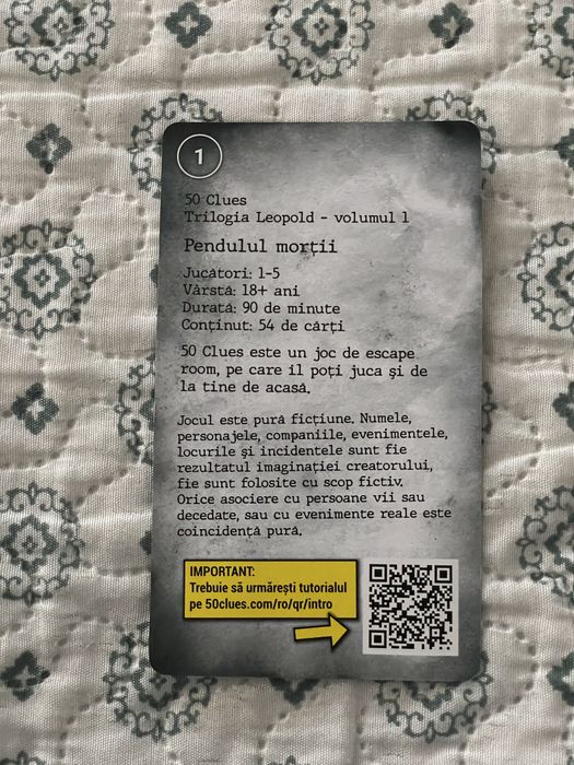 Pendulul mortii joc-50 clues