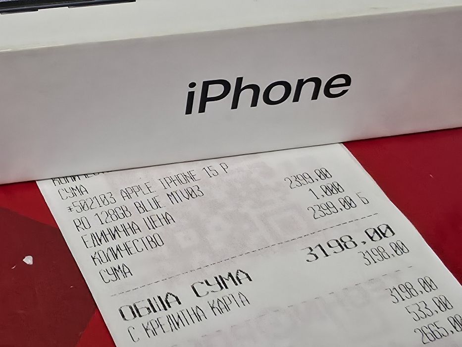 128GB iPhone 15 Pro Технополис Гаранция 2026г. Blue | Син