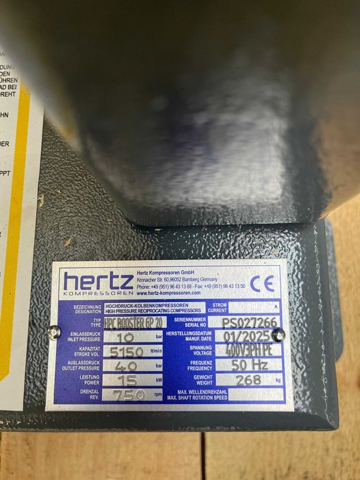 HERTZ - HPC BOOSTER GP 20 – booster piston aer / azot /  40 BAR