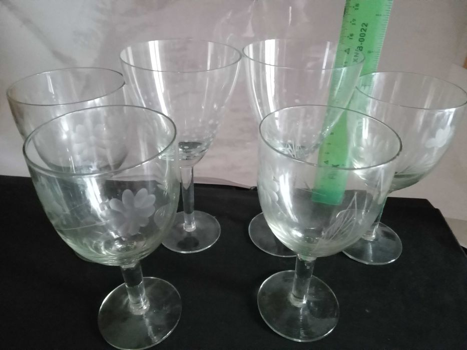 Фужеры,бокалы стеклянные ,рюмки,стаканы граненым дном