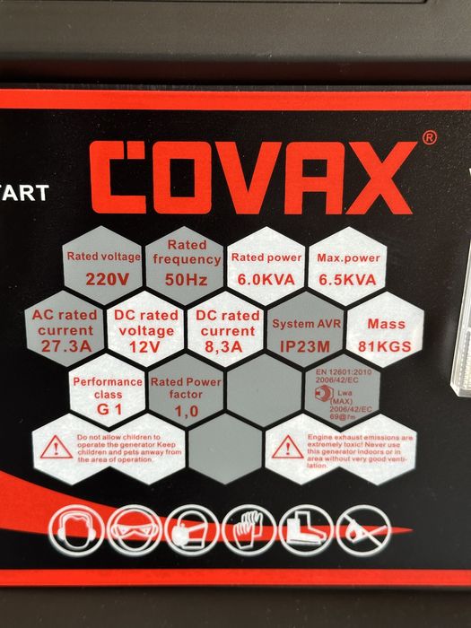 Generator генератор движок Covax 6,5kw