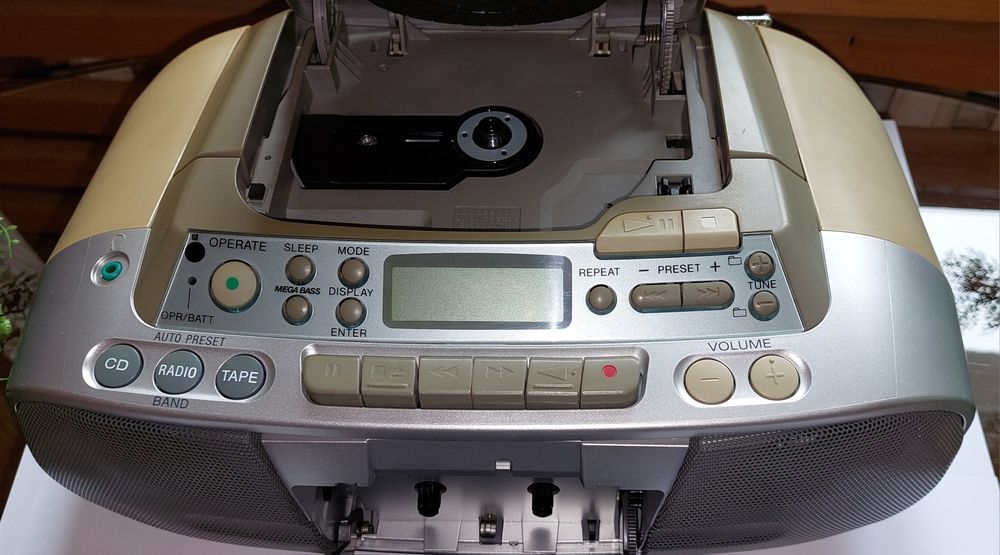 Sony CFD‑S03CPL – radiocasetofon cu CD, revizie completă + telecomandă