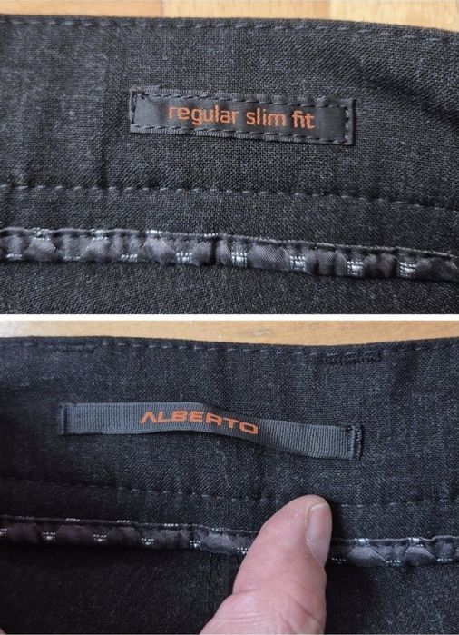 Pantaloni Alberto Pipe, Regular Slim, Ceramica, Bărbați - 32/34
