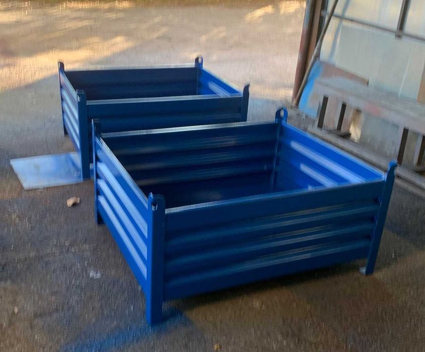 Метална палетна каса – затворен вариант-подходяща за складово ползване