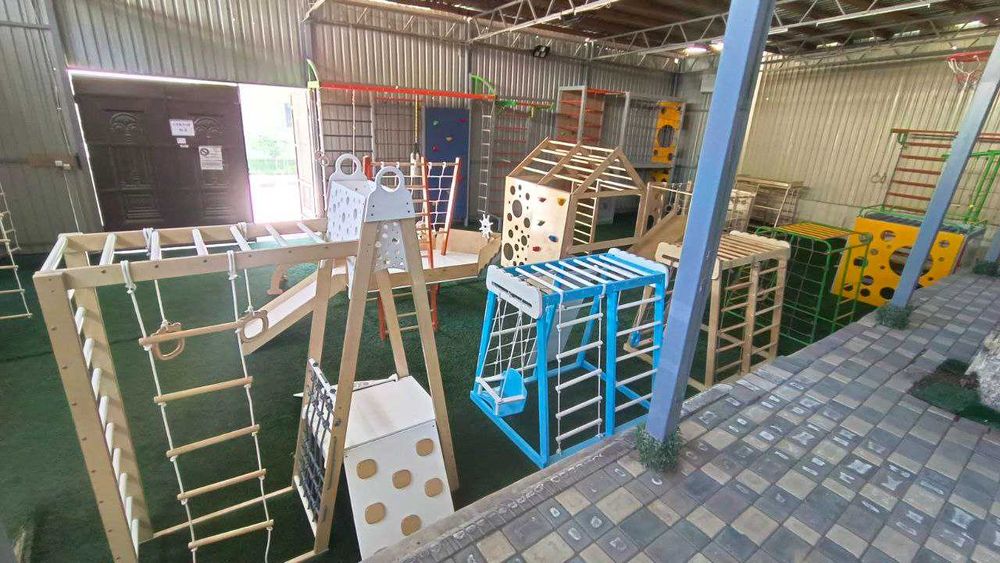 Шведская стенка, турник, качели в комплексе "Baby-малыш" от Turnik.uz