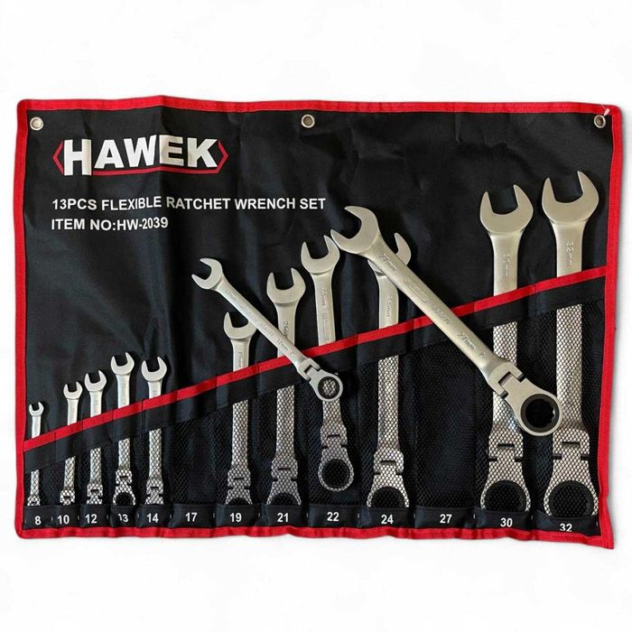 Комплект Звездогаечни Трещотни Ключове с Чупещо Рамо 8-32 мм 13 части