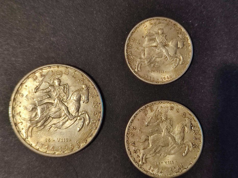 Лот 20, 50 и 100 франка Люксембург 1946 г. сребро