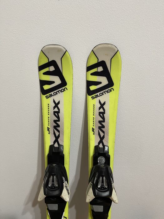 Schiuri copii 80 cm salomon cu clapari set skiuri