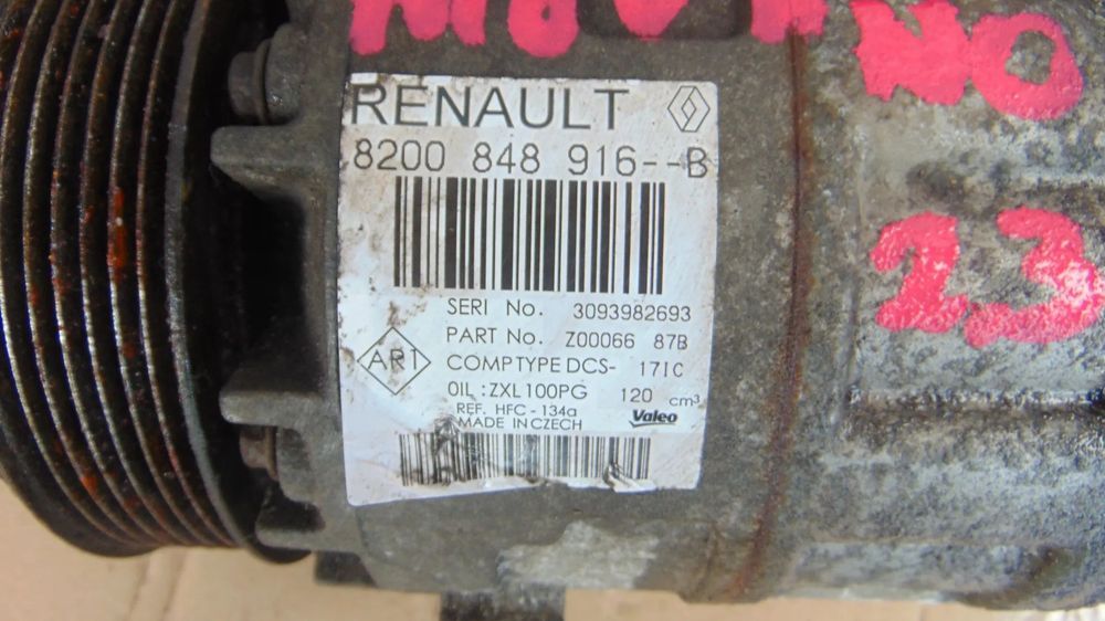 Compresor clima Renault Master 2.3 Trafic 1.6 Opel Movano Vivaro Nissan primastar cod 8200848916b