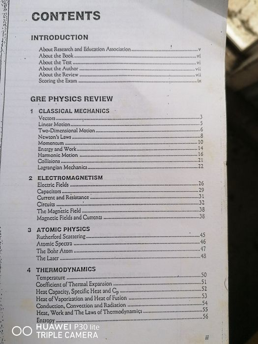Carte GRE Physics Review
