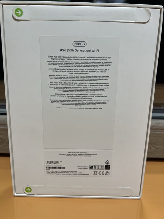 iPad (gen.10), 10.9", 256GB, Wi-FI, Silver, NOU, Sigilat