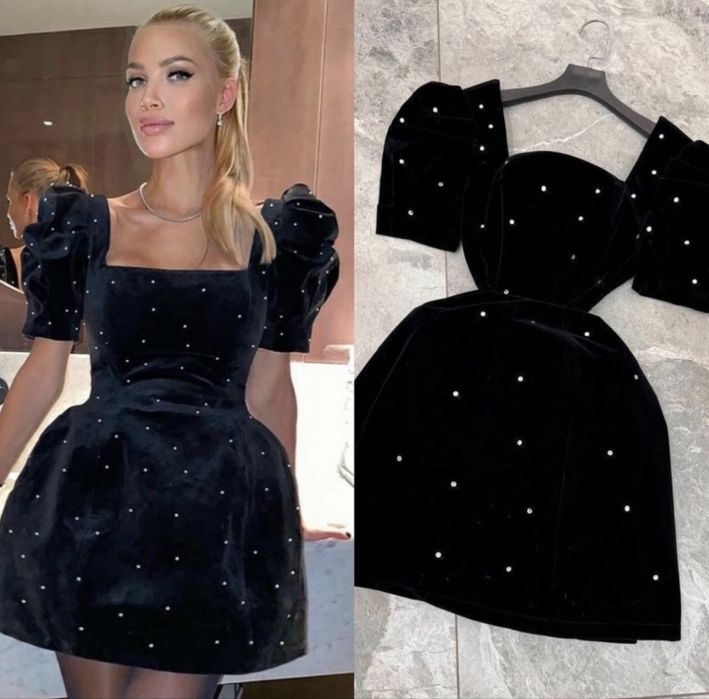 Платье вечернее велюр