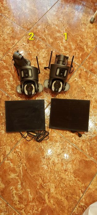 2 x Wifi 4k 8mp Camera Supraveghere LS Vision 20x zoom cu incarcare solara