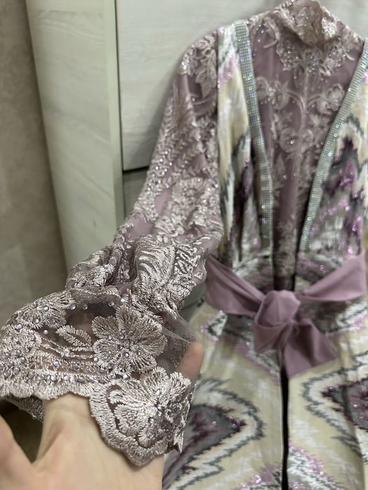 Комплект келин либос адрас чопони билан